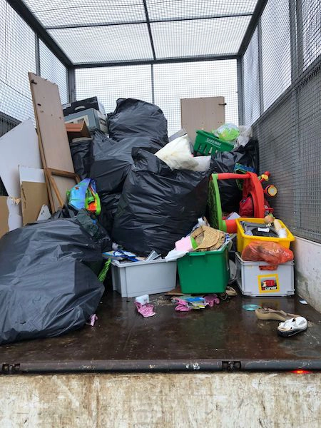 Junk removal and rubbish removal items collected from a Glasgow property